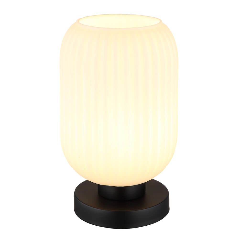 Round table lamp Normy white glass Ø 14cm