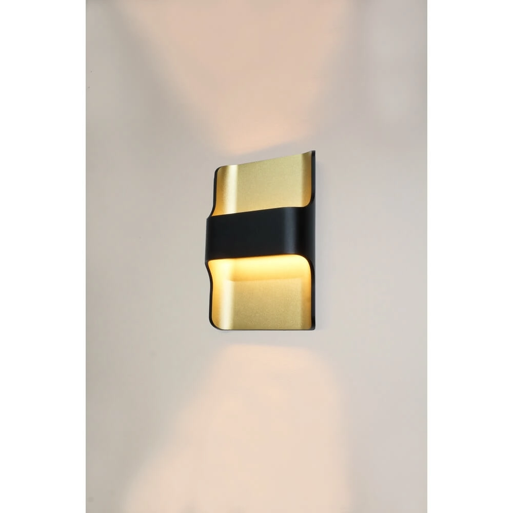 Wall lamp design Dallas black with gold Artdelight 8719831737994