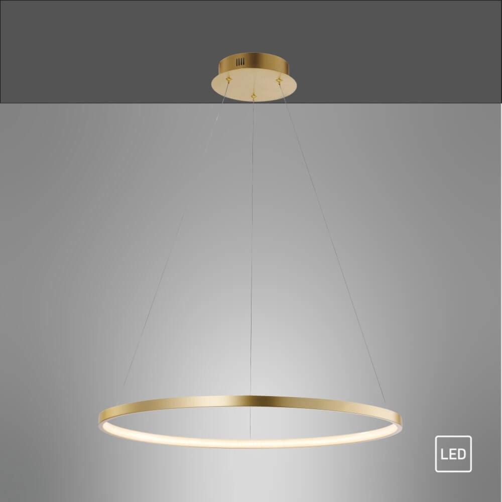 Round pendant lamp Circle gold Ø 60cm Just Light 4043689960414