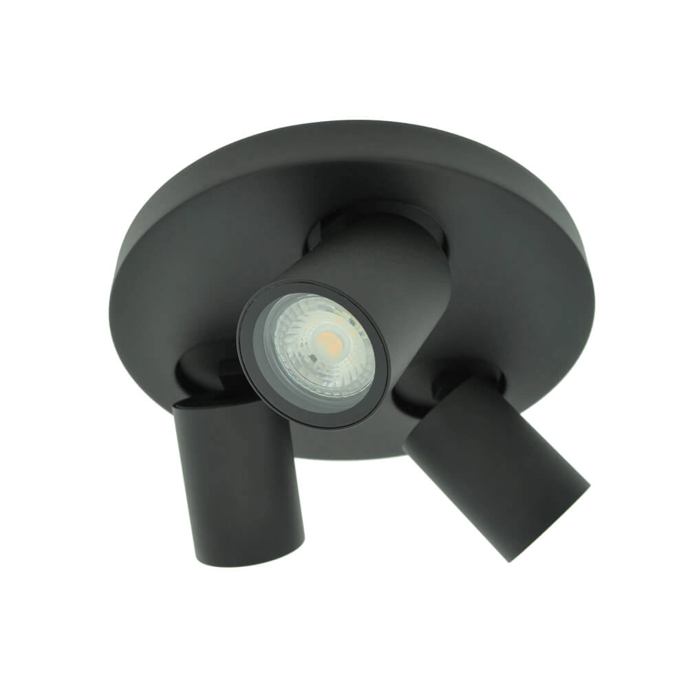 Black bathroom spotlight Seller - IP44 3-light