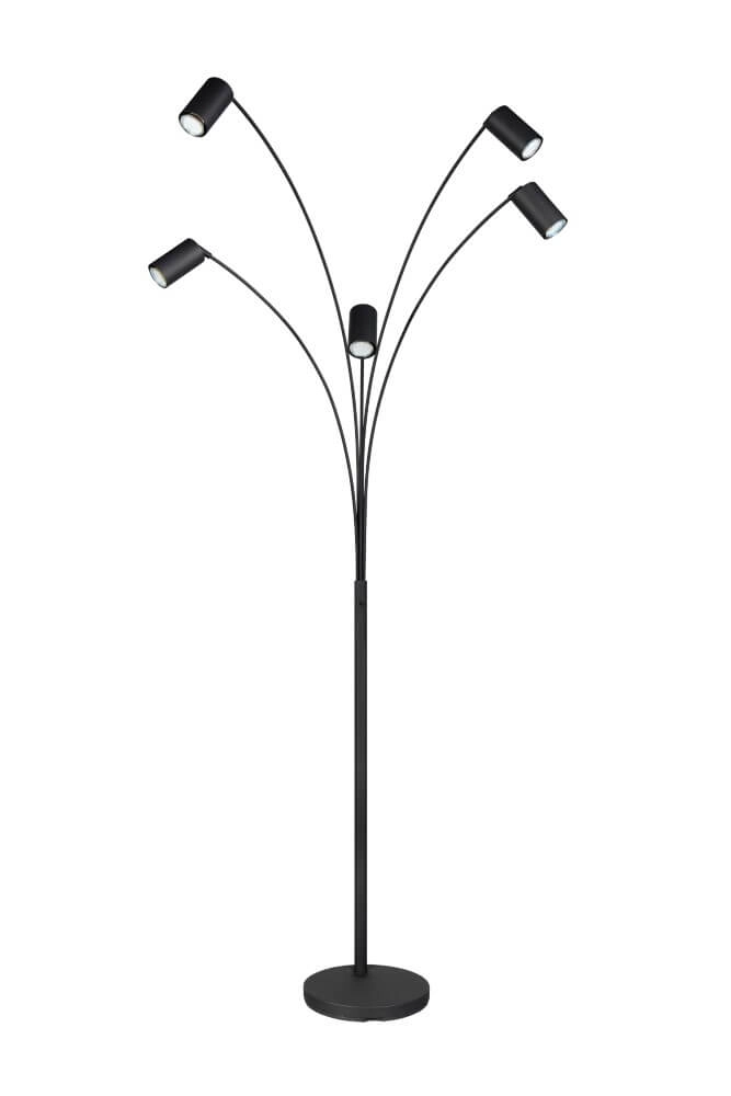 5-light floor lamp Marley Black Trio 4017807612363