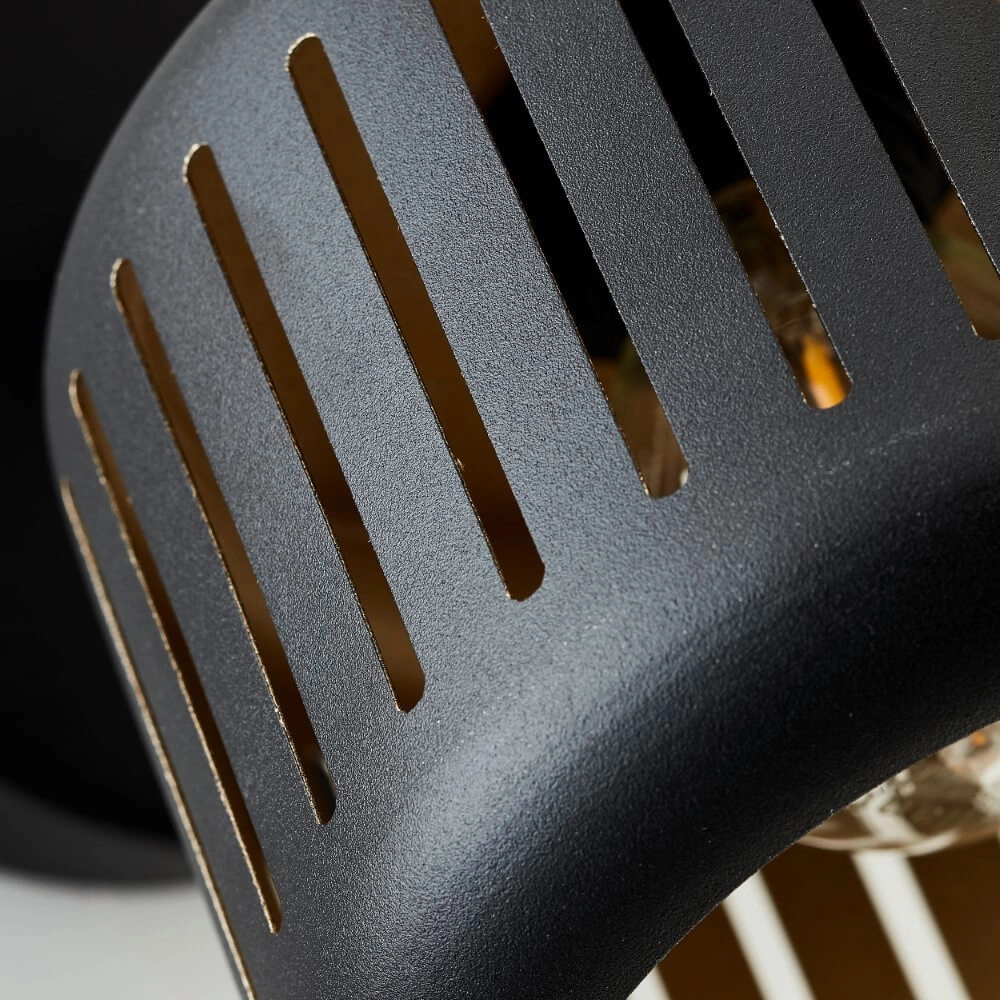 Black wall lamp Tyas black with gold Brilliant 4004353424311