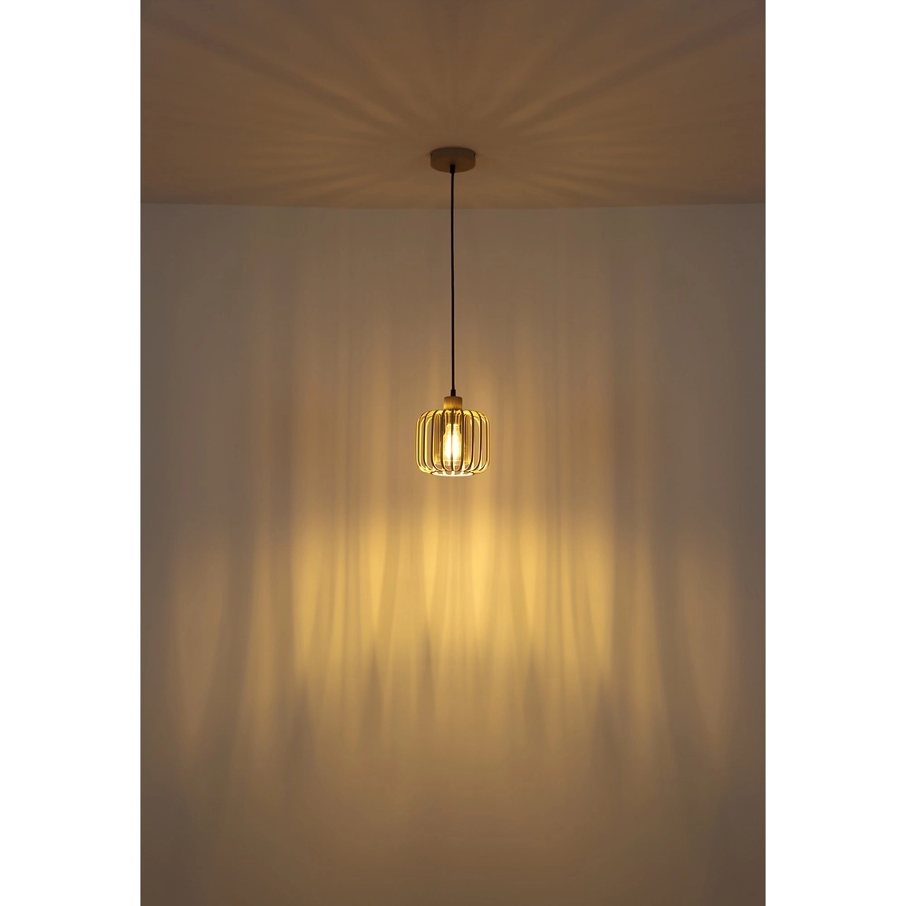1-light pendant lamp Alfred sand brown Ø 18cm Globo 9007371525614