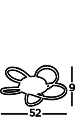 Ceiling lamp Daisy chromium Searchlight 5053423187068