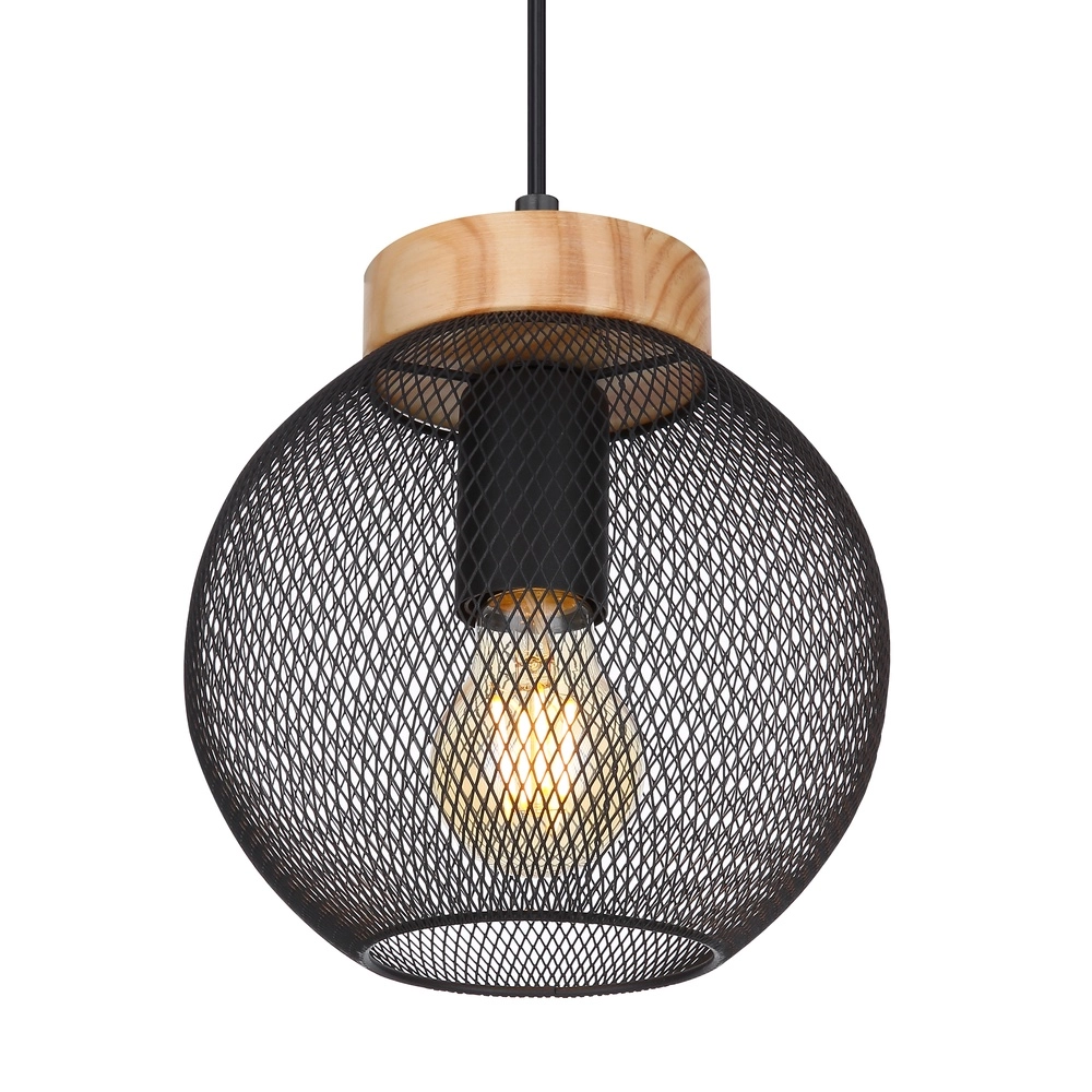 Pendant lamp Pablo Black Mesh Globo 9007371423552