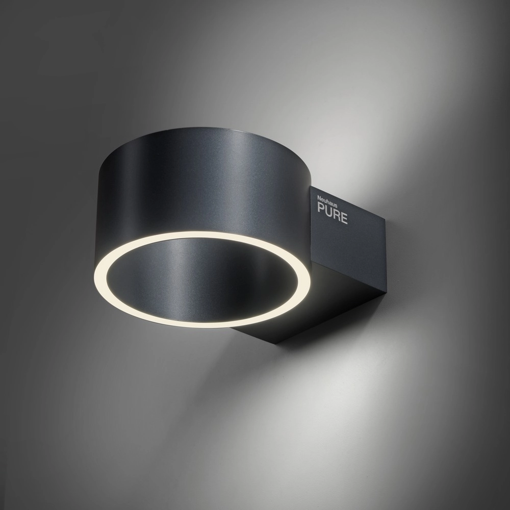 Rechargeable wall lamp Pure Akku Clipse Mystic grey Paul Neuhaus 4012248391754