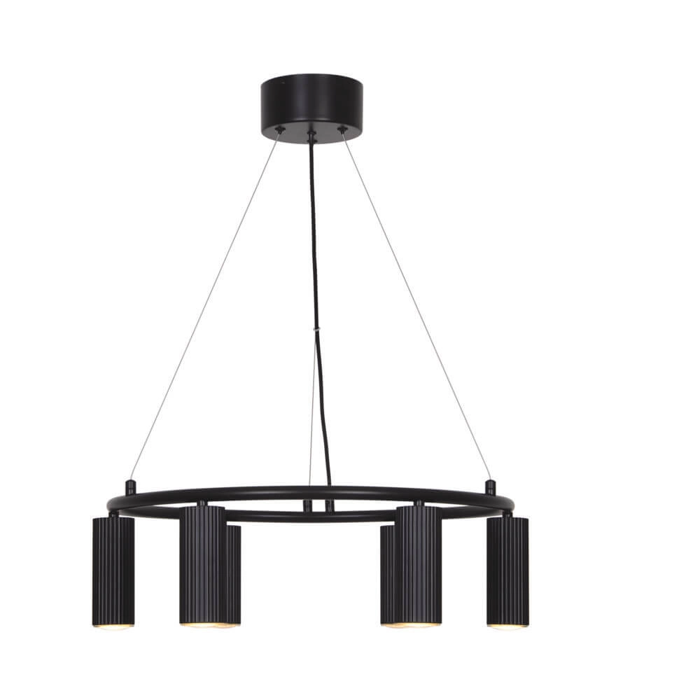 Design pendant lamp Vico black 6-lights