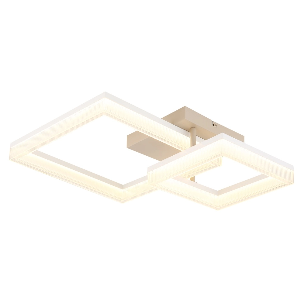 Modern ceiling lamp Zara sand brown square
