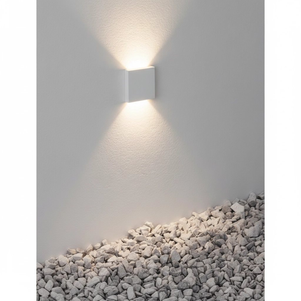 Square recessed light Iko White Double