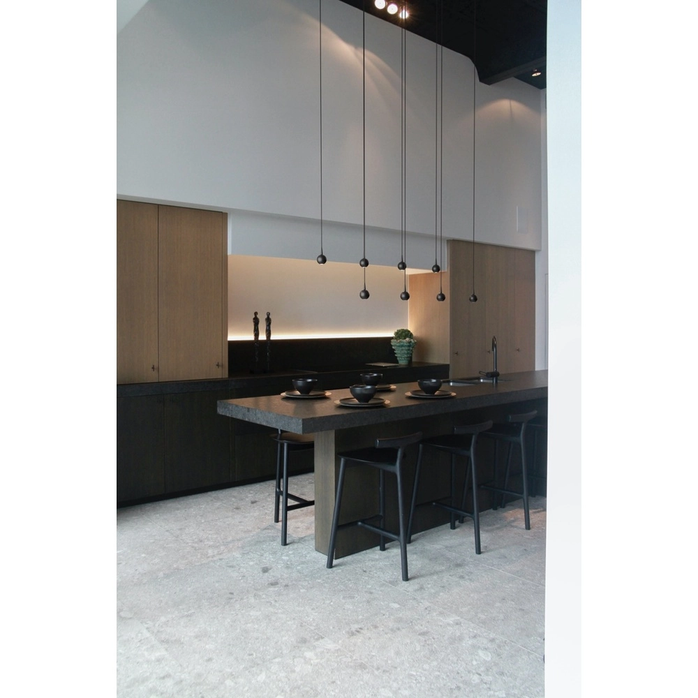 8-light pendant lamp Talana 130 x 25cm black Ø 6cm DTW Masterlight 8718121389172