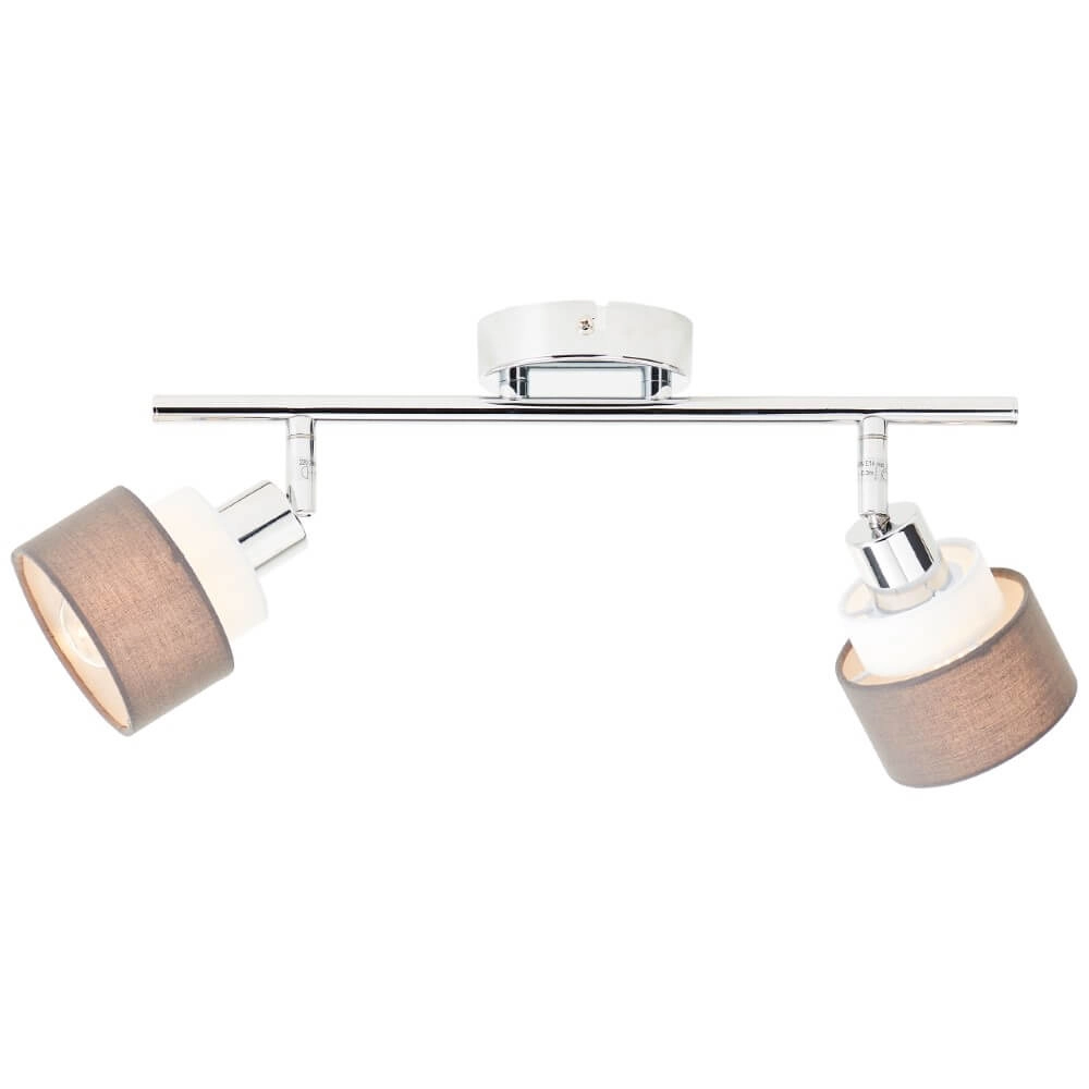 2-light ceiling lamp Naples chrome with white Brilliant 4004353424175