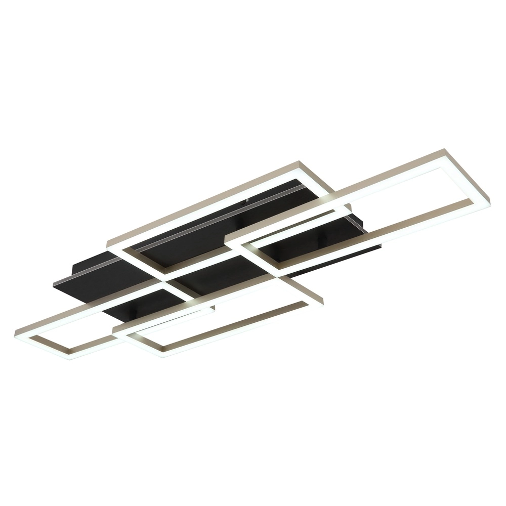 Design ceiling lamp Jeffry black with sand brown Globo 9007371522835