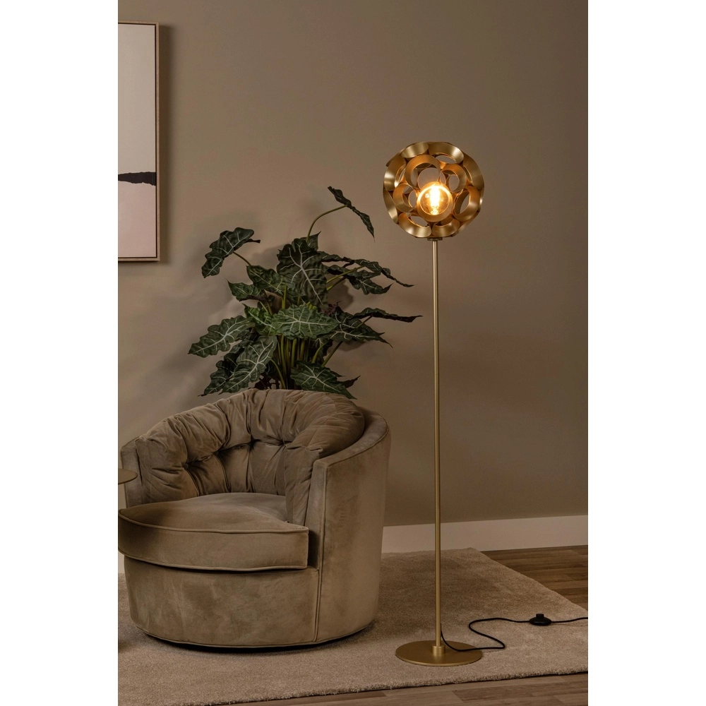 Floor lamp Hannelore Gold Lucide 5411212106278