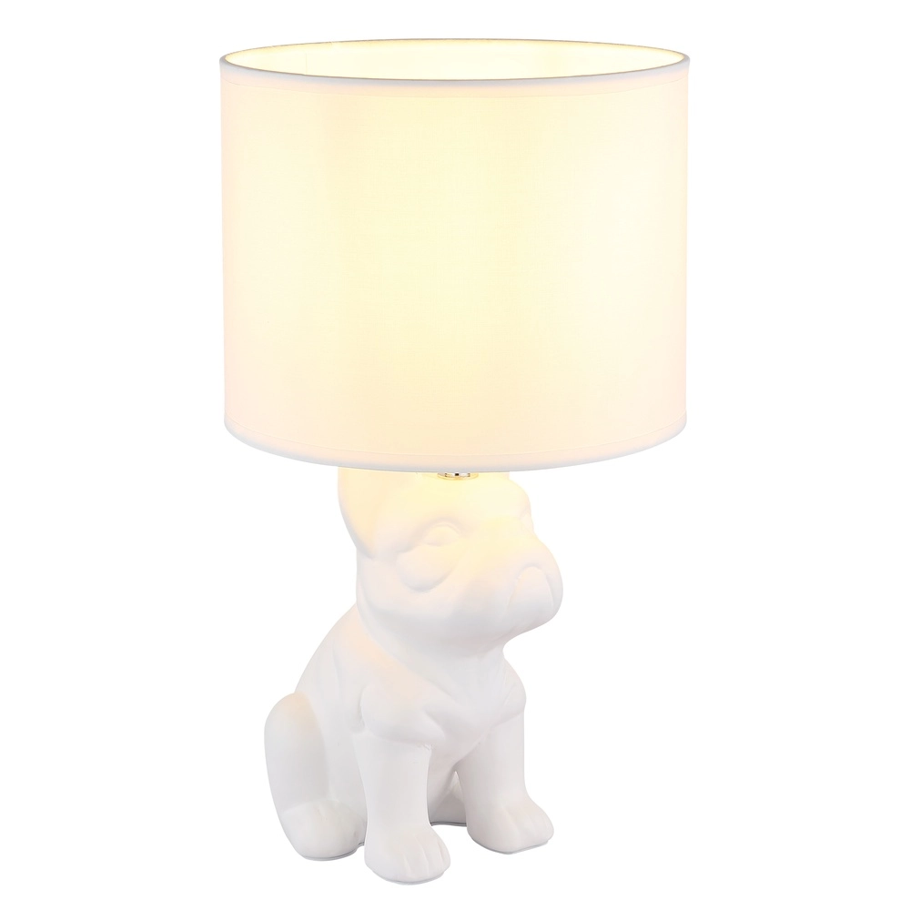 Table lamp Dogo dog white with cap