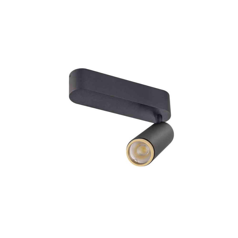 Surface-mounted spot Grip! M black with gold 2700K SLV 4024163304665