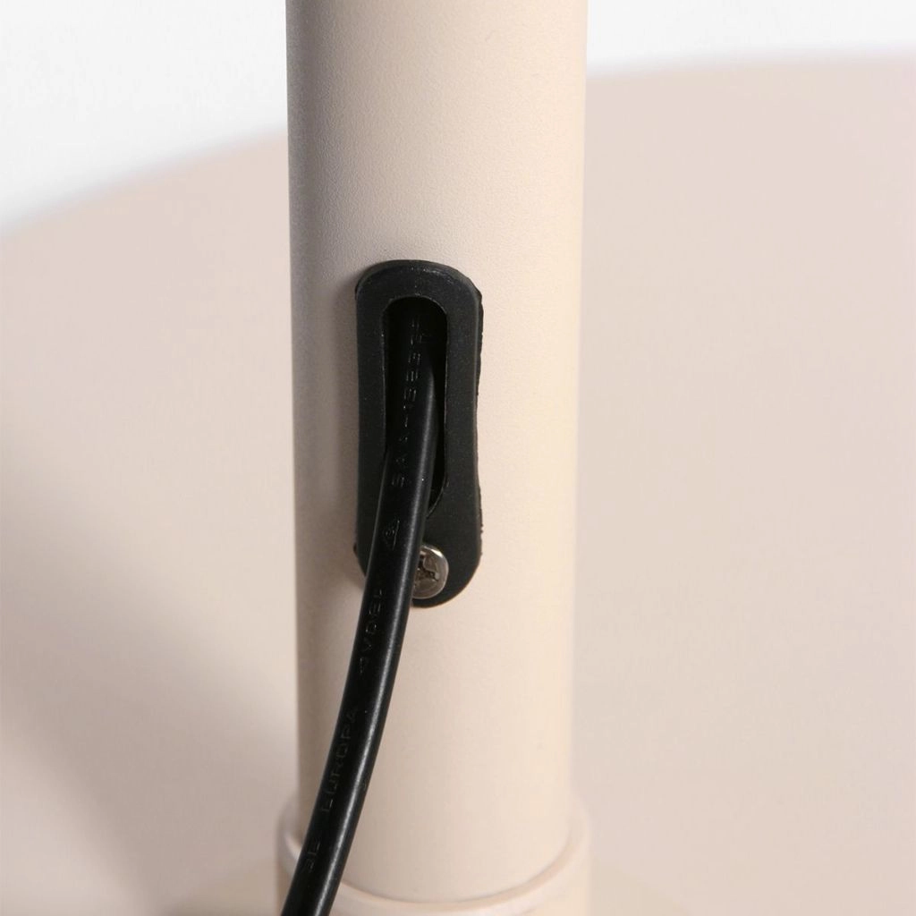 Arc lamp sand brown Silva Alba with white shade Ø60cm Steinhauer 8712746185720
