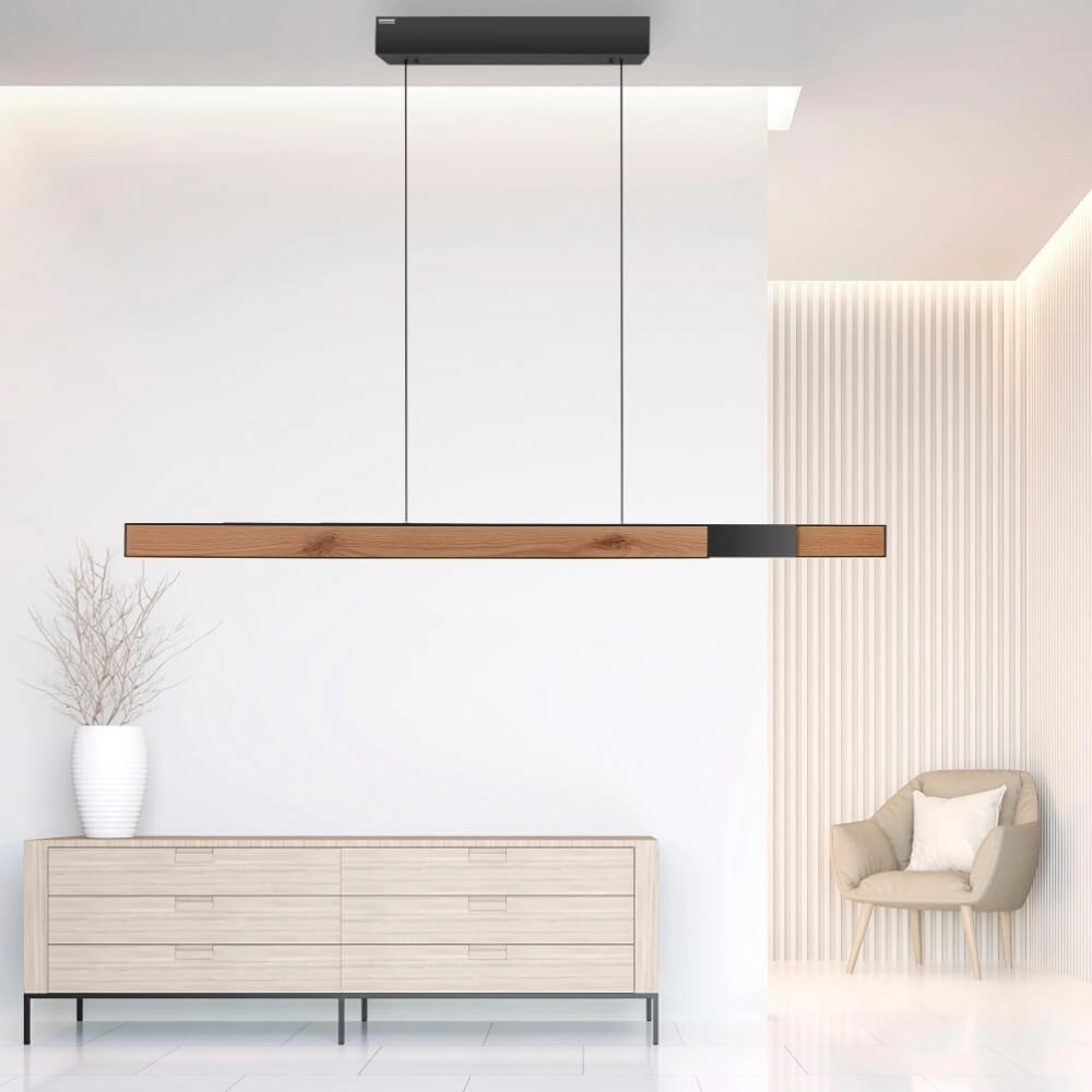 Design hanging lamp Pure Moto-Rise wood Paul Neuhaus 4012248374443