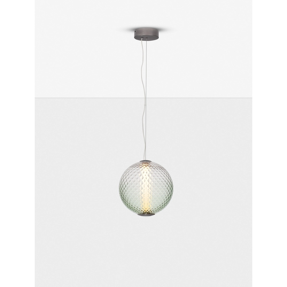 Pendant lamp Aora Convex Green Glass Lyora 5212017483829
