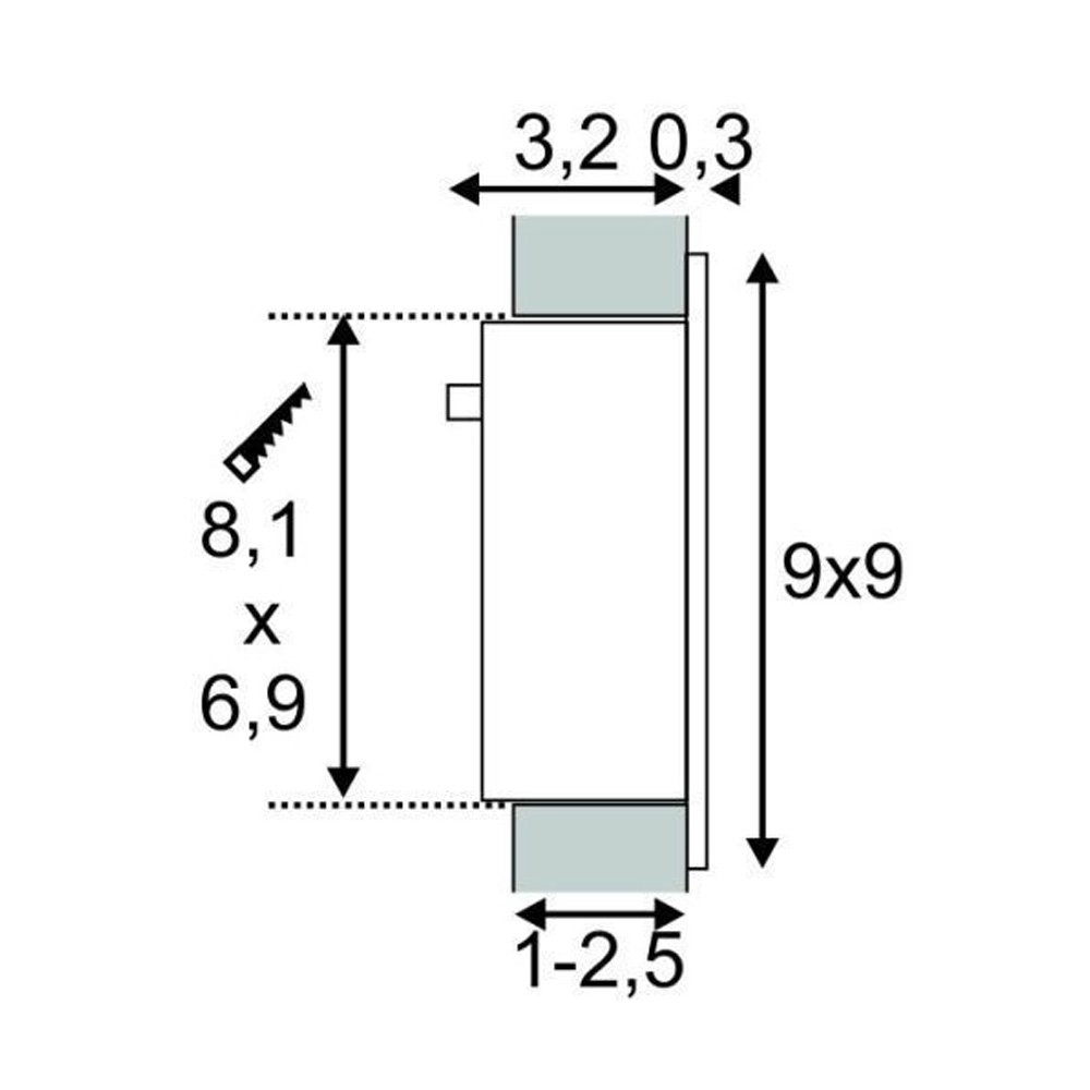 LED built-in lamp Frame Basic white SLV 4024163138123