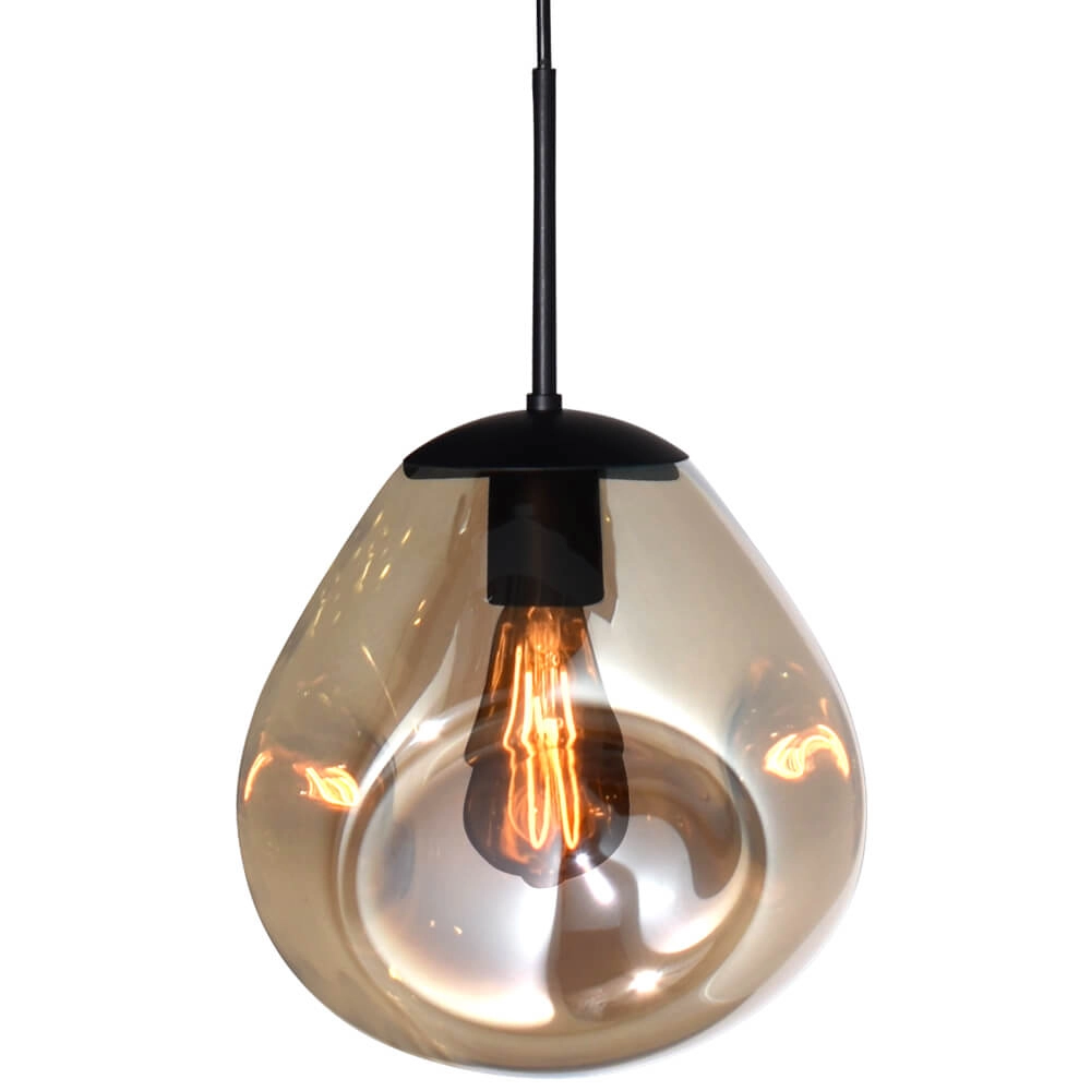 Glass hanging lamp Lava 3x gold glass Ø 24cm Masterlight 8718121286051