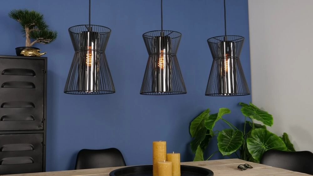 3-light hanging lamp Maseta black Eglo 9002759996345