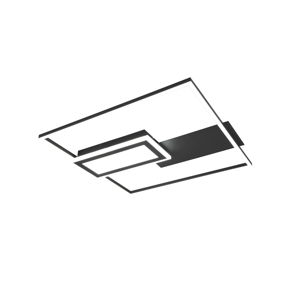 Square ceiling lamp Spiro black 50cm Trio 4017807612455