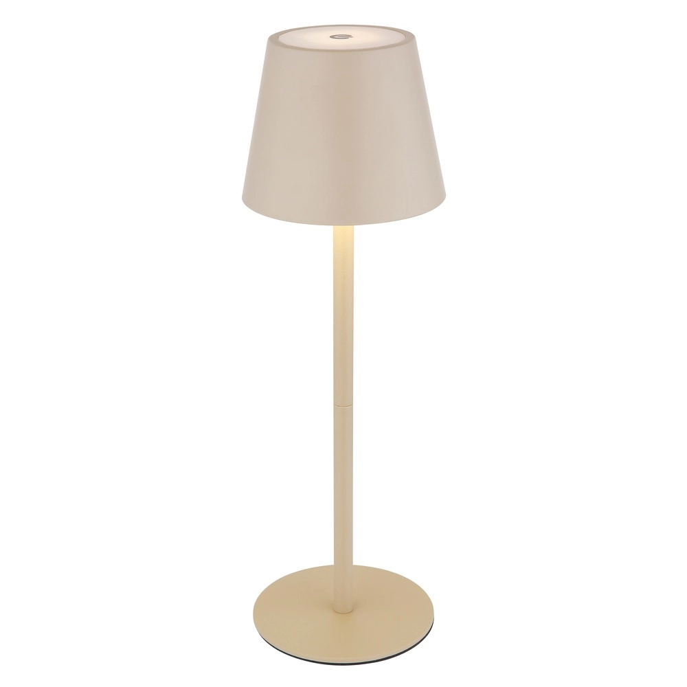 Modern table lamp Vannie I Sand brown also rechargeable for bottle