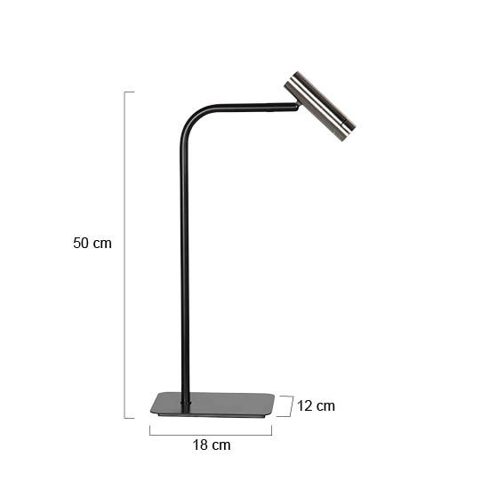 Table lamp Lumo black with nickel Steinhauer 8712746184617