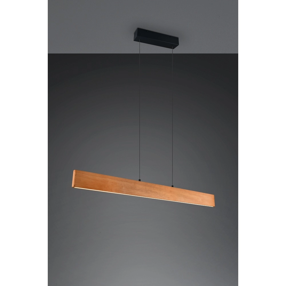 Sleek pendant lamp Edgewood 115cm wood Trio 4017807662238