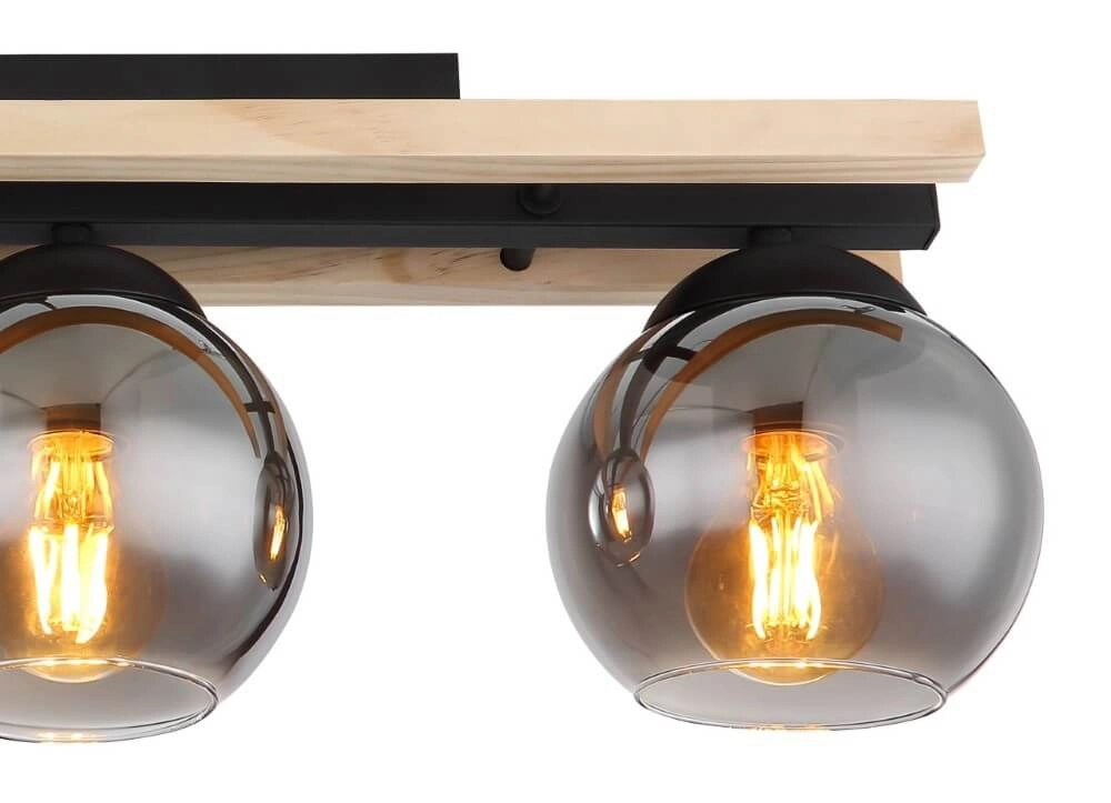 Design ceiling lamp Conni wood 3-light Globo 9007371441235