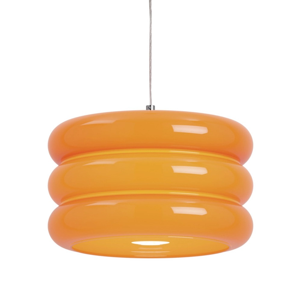 Design pendant lamp Tortora chrome with orange Ø 30cm