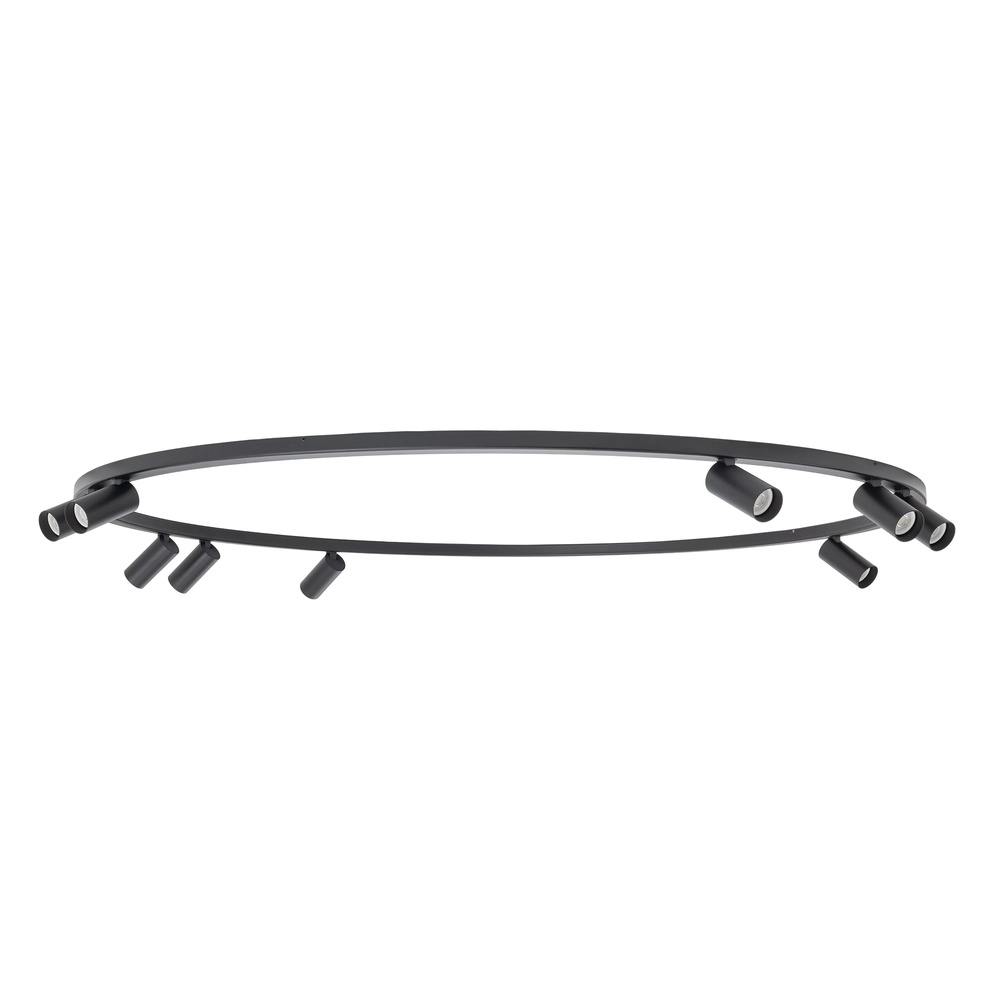 Circle surface-mounted spotlights Fourty 9x GU10 - black Lyora 5903139119504