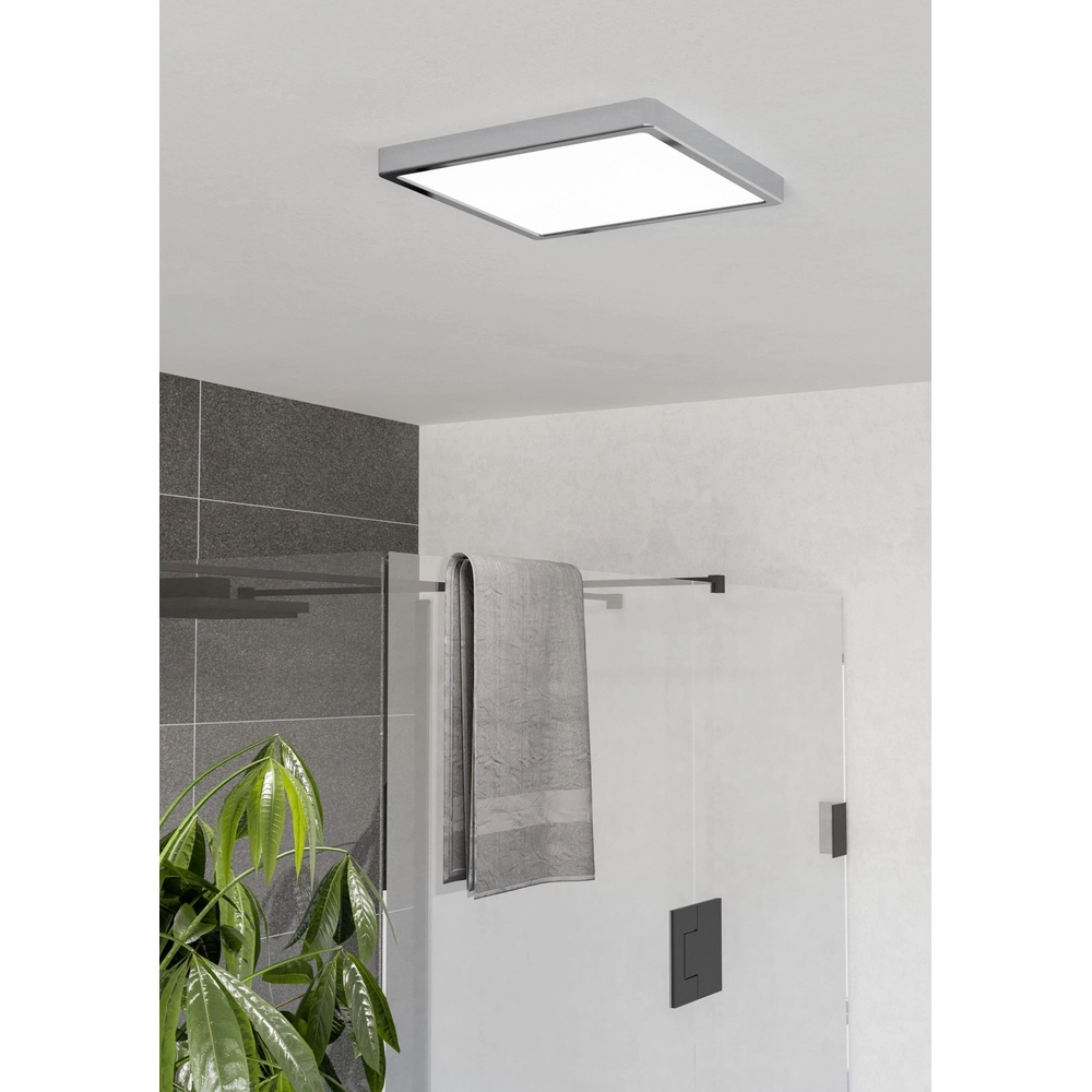 Chrome ceiling light Fueva 6 LED - 29x29 cm Eglo 9008606331109