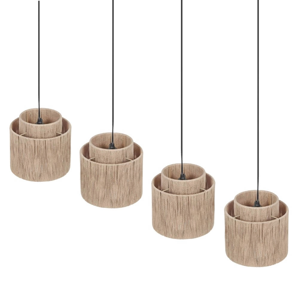 Dining room pendant lamp Smilla with rope caps Trio 4017807617689