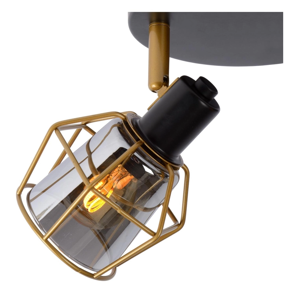 Ceiling lamp Nila 2-light black Lucide 5411212770981