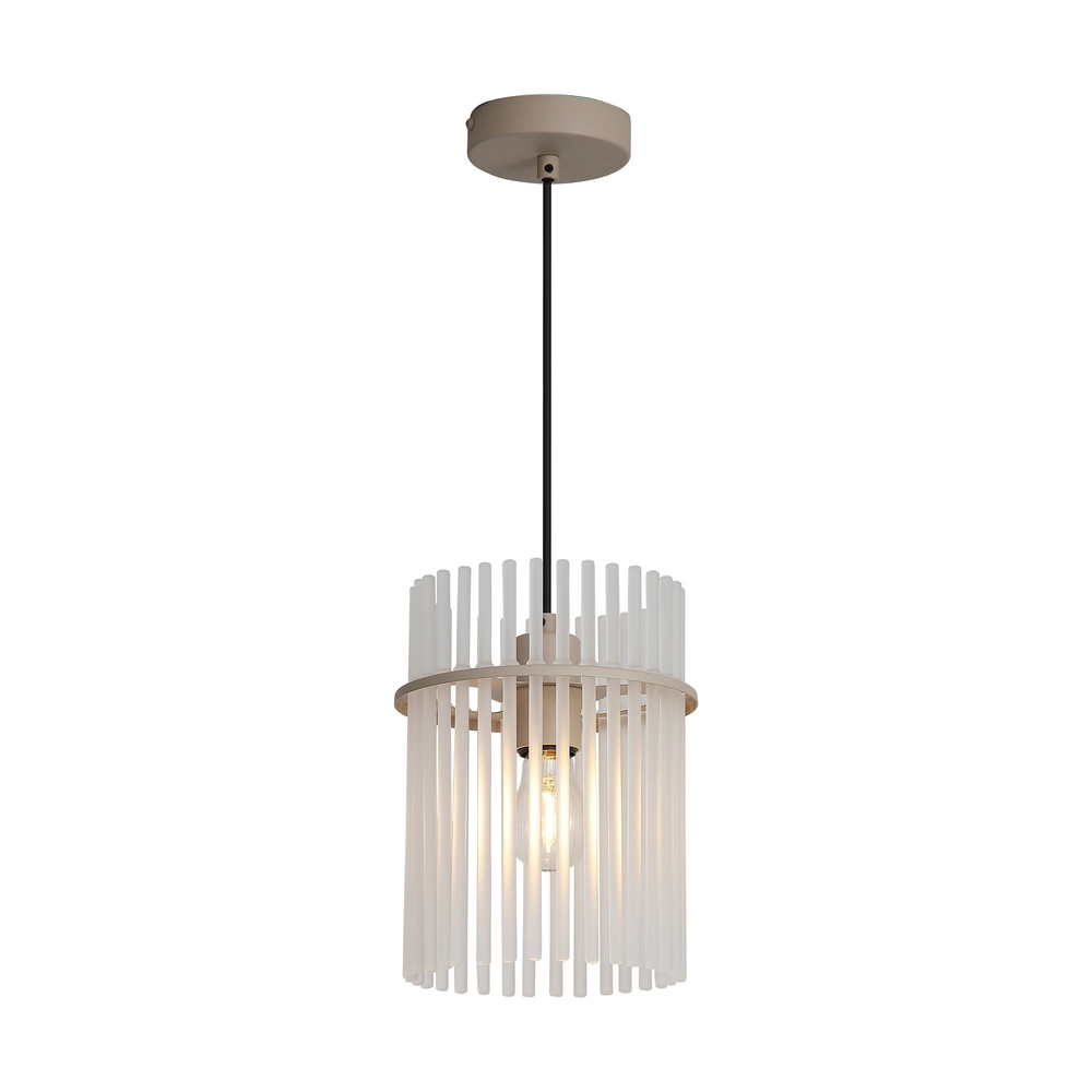 Pendant lamp Swizzle 1-light sand brown Ø 20cm