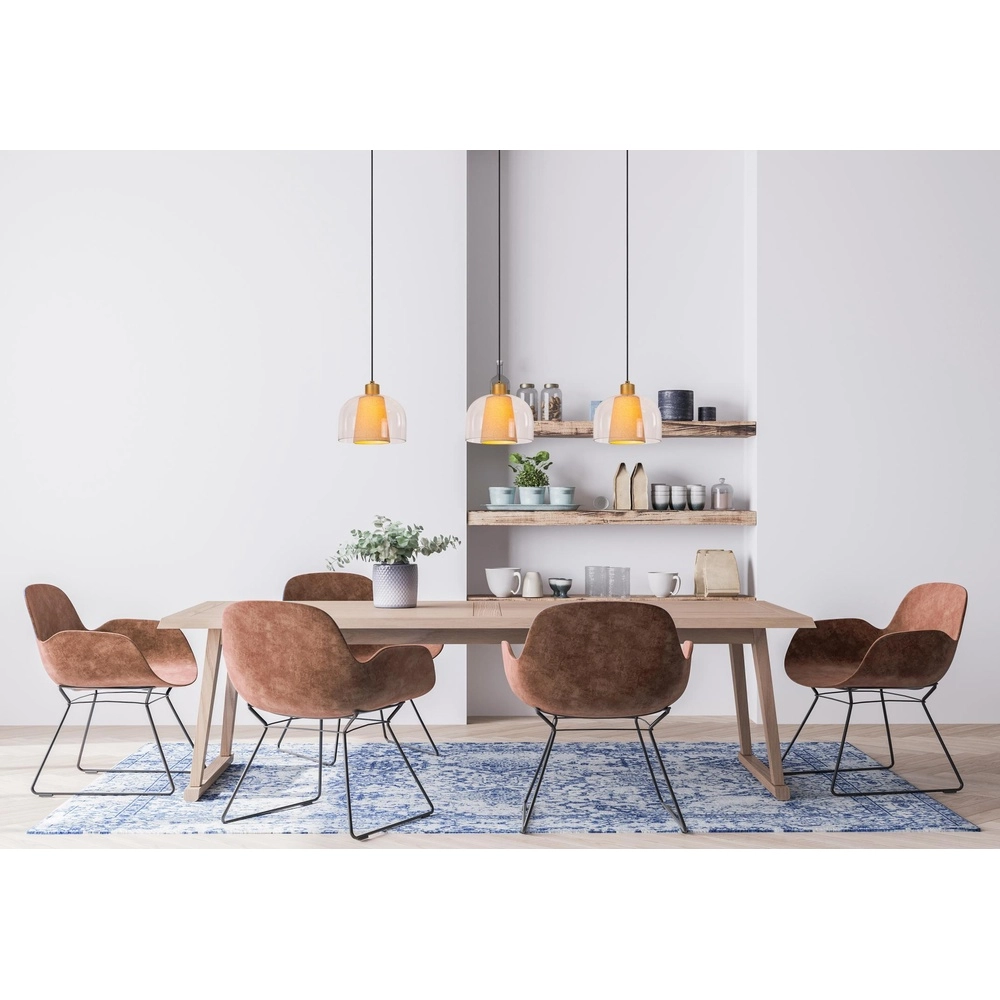 Design pendant lamp Gunhild 3-light gold straight Lucide 5411212303356