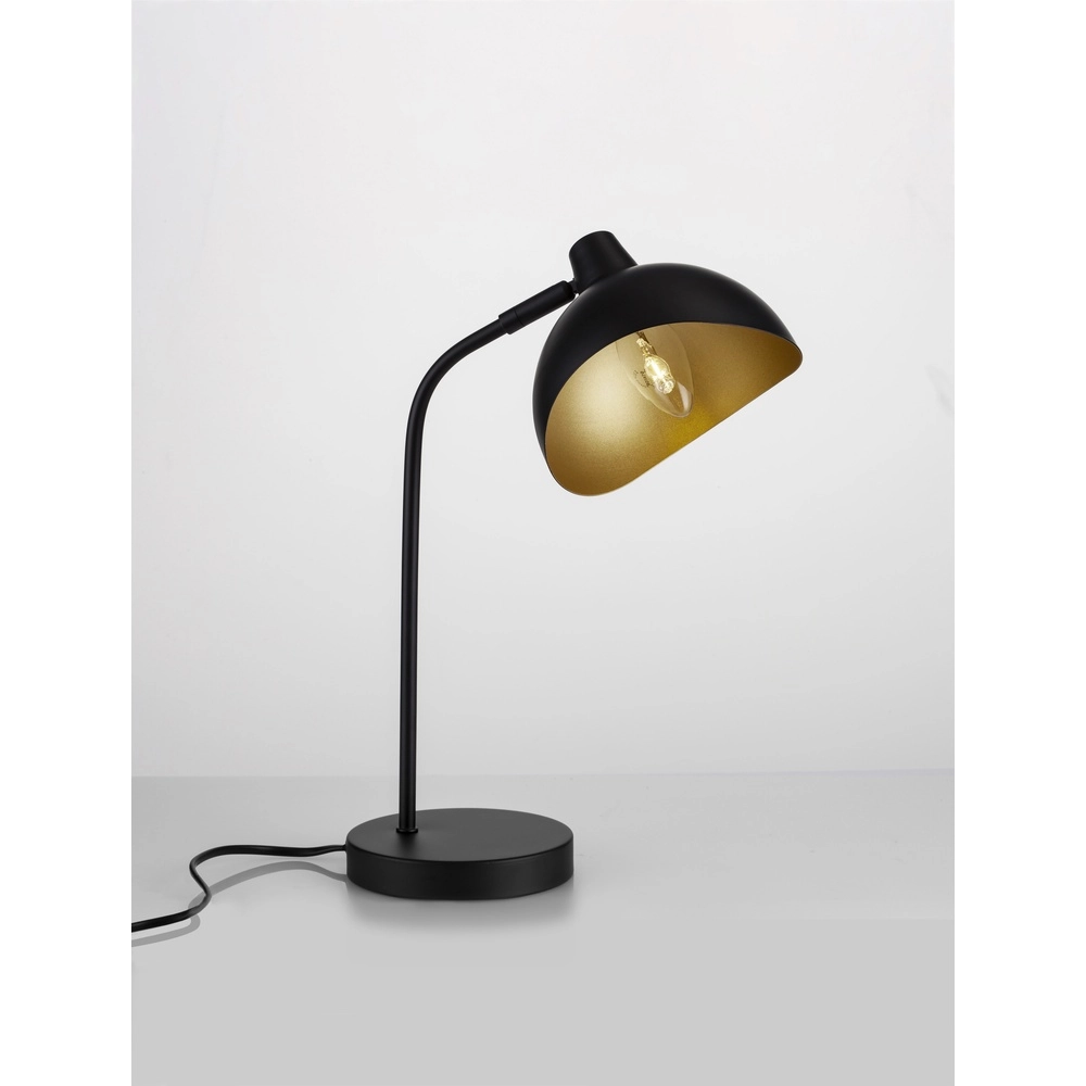 Table lamp Geti Black with gold inside