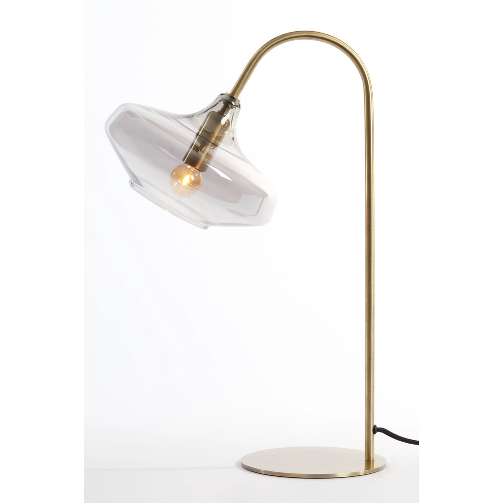 Glass desk lamp Solna brass mat Light & Living 8717807686628