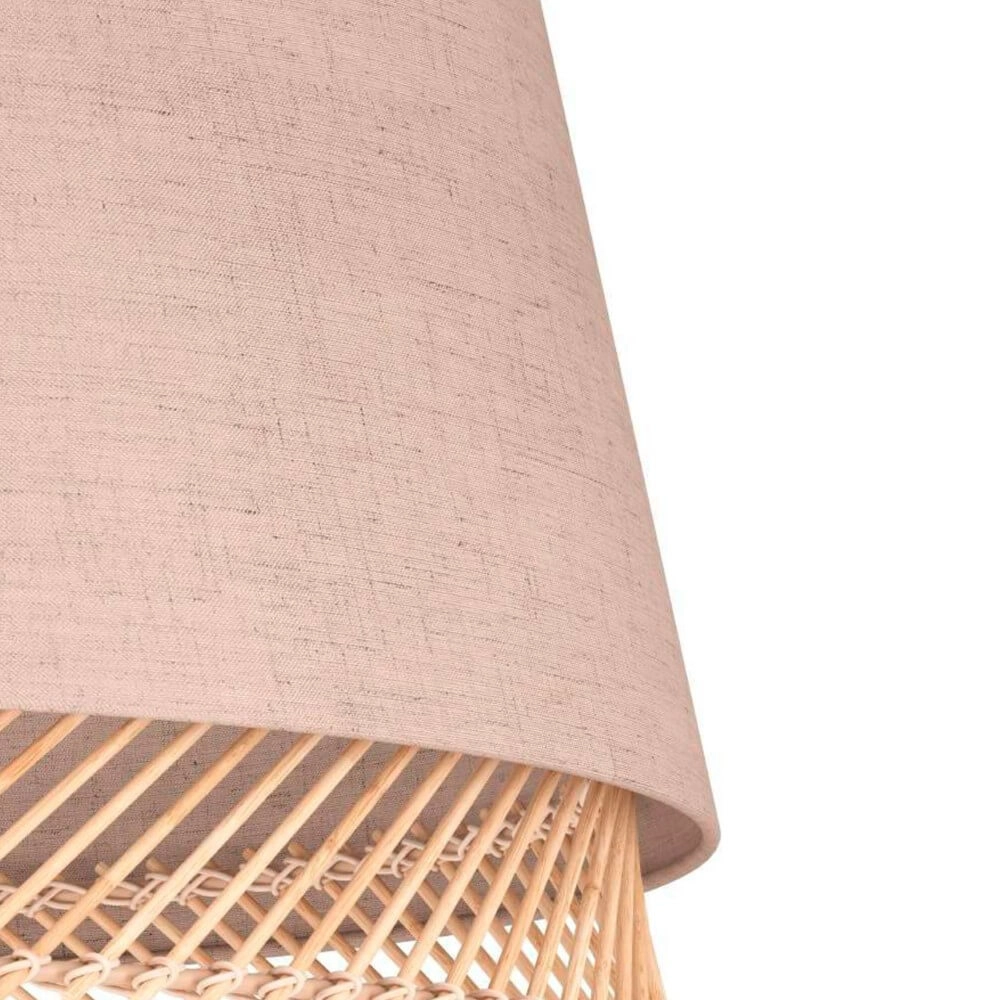 Ceiling lamp Tabley Ø 38cm - linen with rattan Eglo 9002759439743