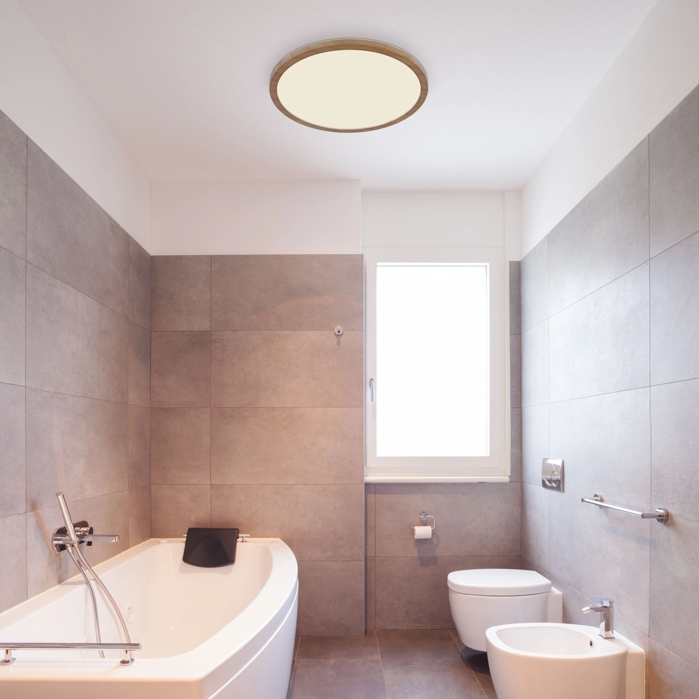 Ceiling light Sapana Ø 29.4cm wood Globo 9007371445424