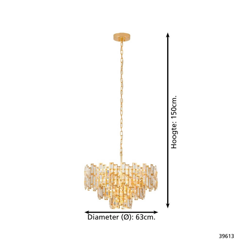 Ø 63cm chandelier Calmeilles gold Stars of Light 9002759396138