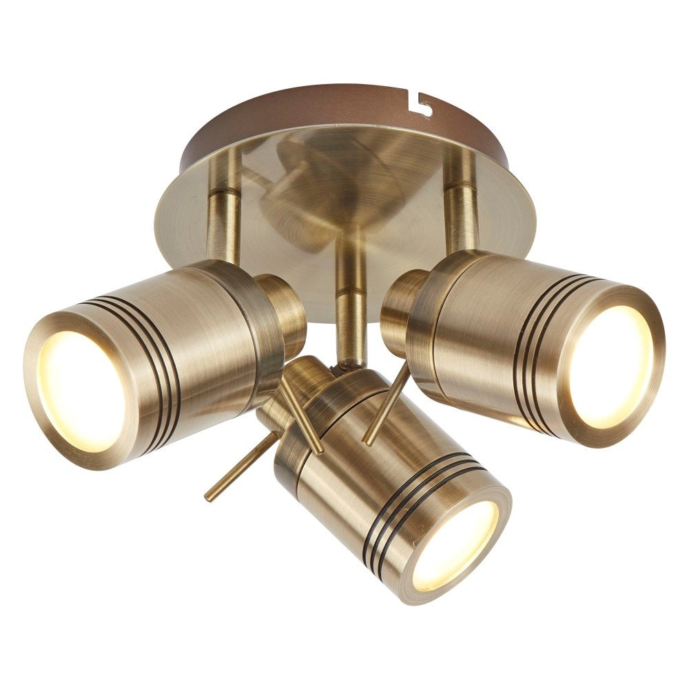 Antique bathroom ceiling spotlight Samson bronze