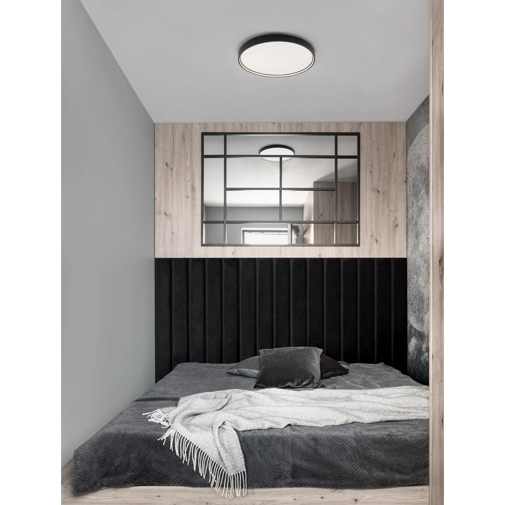 Round ceiling lamp Olaf black Ø 60cm