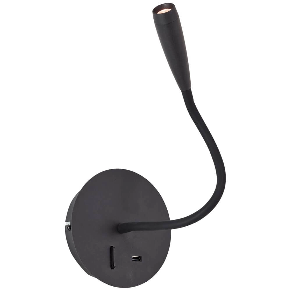 Flexible wall lamp Jutta black Brilliant 4004353425820
