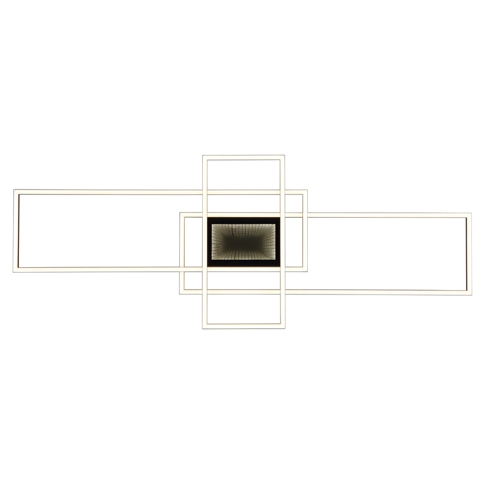 Modern ceiling lamp Saunders Black rectangle110cm Globo 9007371481354