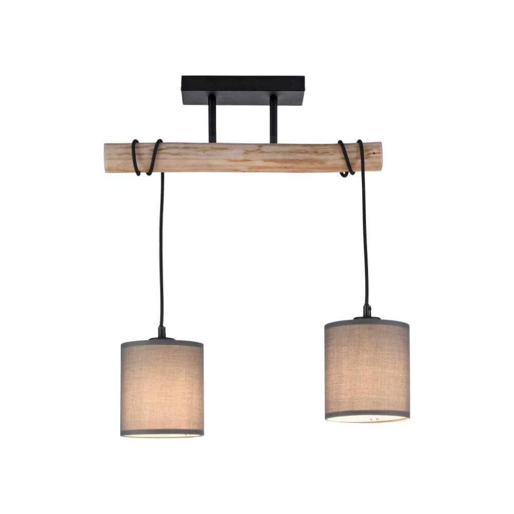Country ceiling lamp Green Tribu Taupe Just Light 4043689995164