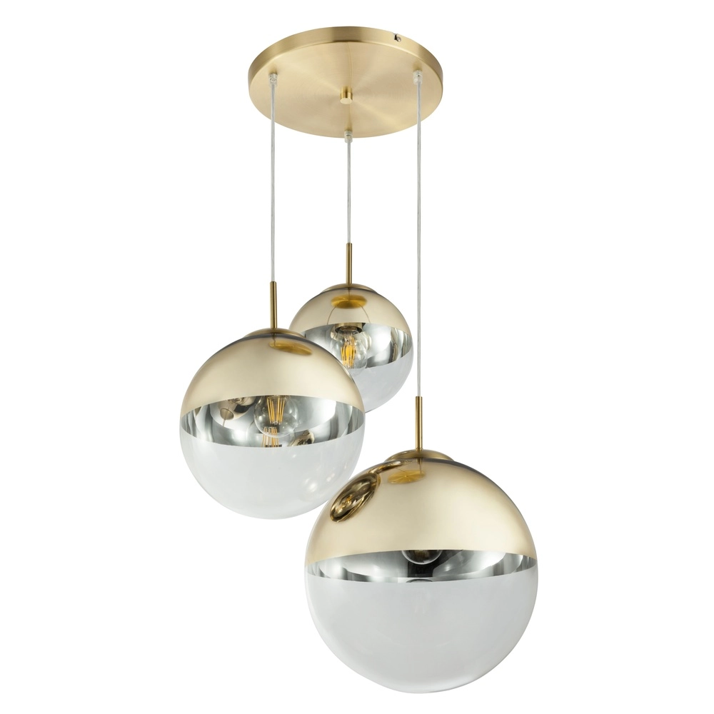 3-light pendant lamp Varus Gold Globo 9007371374465