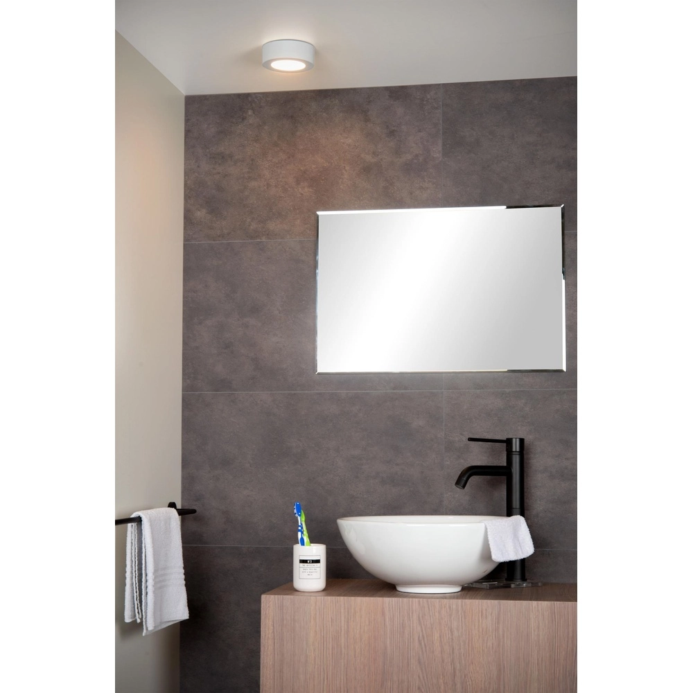 Ceiling light Brice-Led Ø 11.7cm - IP44 white Lucide 5411212281289