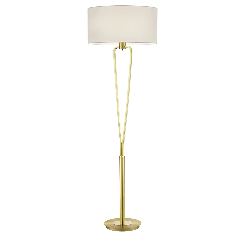 Table lamp shade Paris II gold with white lampshade